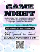 Fall Game Night Flyer