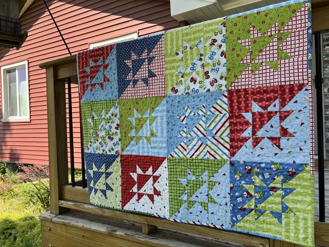 Split Star Quilt Block